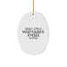 Funny Maintenance Worker Gifts for Men from Friends - Best Effin' Maintenance Worker Ever Oval Ornament - Image 1