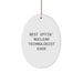 Funny Nuclear Technologist Oval Ornament Gift from Friends to Best Effin' Nuclear Technologist Ever - Image 1