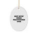 Funny Nurse Practitioner Gifts from Friends and Family, Oval Ornament, Best 'Effin' Nurse Practitioner Ever, Christmas Unique - Image 1
