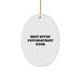 Funny Psychiatrist Oval Ornament, Gifts from Men to Women, Friends, Family for Christmas Unique Gifts - Image 1