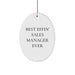 Funny Sales Manager Oval Ornament Gifts from Friends for Men - Christmas Unique - Image 1