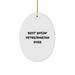 Funny Veterinarian Oval Ornament Gifts from Men to Women Friends Family, Best Effin' Veterinarian Ever Unique Christmas Unique Gifts for Veterinarian - Image 1