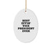 Funny Vice President Gifts for Men, Oval Ornament with Best Effin' Quote, Unique Christmas Unique Gifts from Friends - Image 1