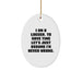 Funny Logger Gifts from Friends for Logger, Oval Ornament Christmas Unique Gifts - Image 1