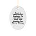 Funny Mechanical Engineer Gifts for Him, Oval Shaped Ornament for Coworkers, Unique Christmas Unique Gifts from Friends - Image 1
