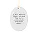 Christmas Unique Gifts for Payroll Clerk Friends from Family - Oval Ornament with Funny Quote 'I Am A Payroll Clerk. To Save Time Let's Just Assume I'm Never Wrong.' - Image 1