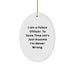 Funny Police Officer Oval Ornament Gifts from Family to Friends Men Women Coworkers - Christmas Unique Presents - Image 1