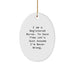 Funny Registered Nurse Gifts from Men to Women Coworkers Friends Family - I Am A Registered Nurse To Save Time Let's Just Assume I'm Never Wrong Oval Ornament for Christmas Unique Gifts - Image 1