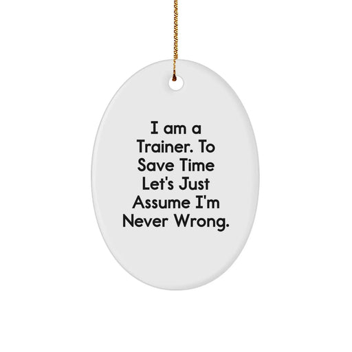 Funny Trainer Oval Ornament Gifts from Men to Friends for Christmas Unique Presents - Image 1