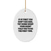 Funny Agent Gifts from Men to Agent, Oval Ornament with If At First You Don't Succeed Quote, Christmas Unique - Image 1