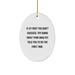 Funny Analyst Oval Ornament Gifts from Men to Friends, Unique Christmas Memorable Presents for Analysts, Oval Decoration - Image 1