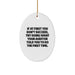Funny Auditor Gifts from Men to Women - Oval Ornament, 'If At First You Don't Succeed' Christmas Unique Gifts for Friends, Coworkers, Family - Image 1
