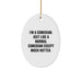 Comedian Oval Ornament Funny Quote Gifts for Men from Friends at Christmas - Image 1