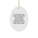 Funny Magistrate Gifts for Friends, Oval Ornament with Gold Cord, White, Christmas Unique - Image 1