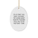Funny PE Teacher Gift - Oval Ornament for Christmas from Friends, Perfect for Men and Women, Inspirational Quote - Image 1