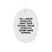 Crane Operator Gifts Funny Quote Oval Ornament for Men, 'I'm A Crane Operator. Just Like A Normal Crane Operator Except Much Hotter.' Christmas Unique Gifts from Friends and Family - Image 1