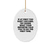 Funny Reporter Christmas Unique Gifts from Men for Oval Ornament - Inspirational Quote - Oval Reporter Ornament White Oval Shaped - Image 1