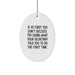 Funny Quotes Oval Ornament Gifts from Men to Secretary for Christmas Unique - Image 1