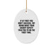 Funny Sheriff Deputy Gifts from Men to Sheriff Deputy, Oval Ornament, Christmas Unique Gifts, If At First You Don't Succeed Quotes, Sheriff Deputy Deputy Deputy Christmas Unique Gifts - Image 1
