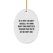 Funny Substitute Teacher Christmas Unique Gifts from Friends Oval Ornament, If At First You Don't Succeed, Try Doing What Your Substitute Teacher Told You To Do The First Time. - Image 1