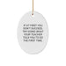 Funny Teacher Gifts from Men, Unique Christmas Decorations for Teacher, Oval Ornament with Motivational Quote - Image 1