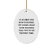 Funny Waitress Gifts for Christmas - If At First You Don't Succeed Quote Oval Ornament, Made from Durable MDF with High-Gloss Finish, Ideal Gifts from Men to Family - Image 1