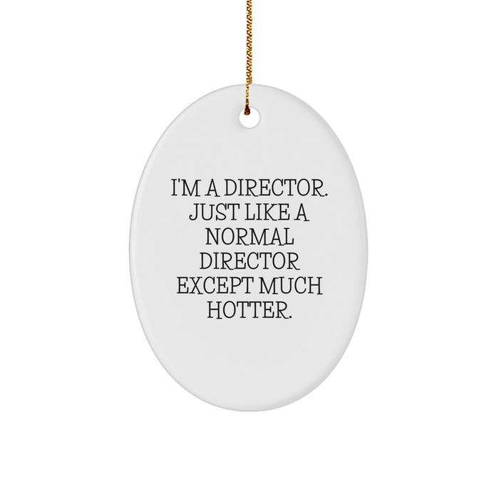 Funny Director Christmas Oval Ornament Gifts from Friends for Director - Image 1