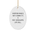 Funny Amateur Radio Oval Ornament Gifts for Men, Women, Friends, Coworkers, Family from Hobbyist - 'Amateur Radio Is Not A Hobby. It's A Post-apocalyptic Life Skill.' - Image 1