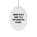 Funny Makeup Lover Gifts for Women - Oval Ornament with Makeup Is Not A Hobby, It's A Post-apocalyptic Life Skill Quote - Christmas Unique Gifts from Friends, Family, or Coworkers - Image 1