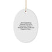 Funny Art Collecting Gifts for Friends, Oval Ornament with Sublimation Printing, Gifts from Family, Christmas Unique Gifts - Image 1