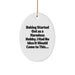 Baking Enthusiast Gifts from Family for Men Baking Oval Ornament with Funny Quote, White Oval Shaped Christmas Unique Gifts, Oval Ornament Baking Hobby - Image 1