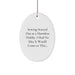 Funny Sewing Gifts from Family to Friends - Oval Ornament - Sewing Started Out As A Harmless Hobby, I Had No Idea It Would Come To This..., Christmas Unique Gifts for Sewing Enthusiasts - Image 1