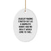 Funny Jewelry Making Gift for Friends, Oval Ornament, Christmas Unique Presents from Friends, Inspirational Quote - Image 1