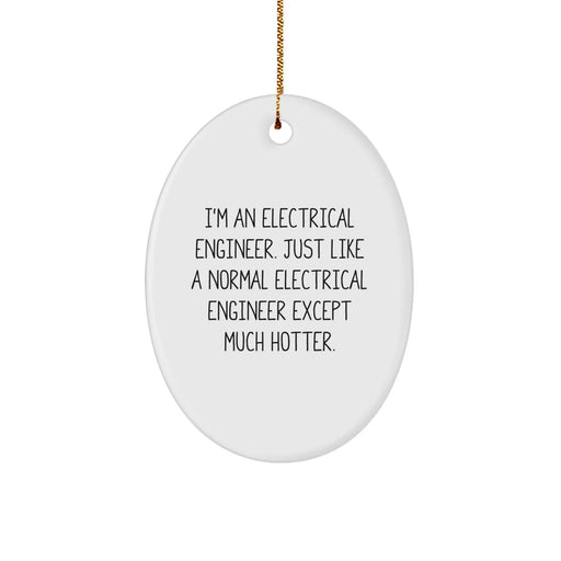 Electrical Engineer Oval Ornament Gifts from Friends, for Electrical Engineers at Christmas - Image 1