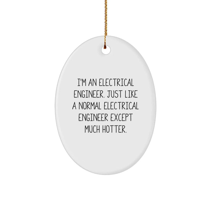 Electrical Engineer Oval Ornament Gifts from Friends, for Electrical Engineers at Christmas - Image 1