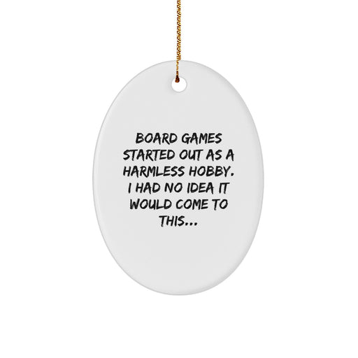 Funny Board Games Oval Ornament, Gift for Board Games Enthusiasts, Christmas Unique Gifts from Men to Family, Friends, Coworkers - Image 1