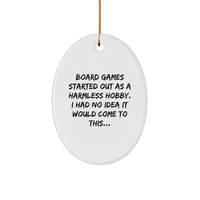 Funny Board Games Oval Ornament, Gift for Board Games Enthusiasts, Christmas Unique Gifts from Men to Family, Friends, Coworkers - Image 1