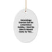 Genealogy Gifts from Family for Genealogy Enthusiasts, Oval Ornament with Funny Quote - 'Genealogy Started Out As A Harmless Hobby. I Had No Idea It Would Come To This...' - Image 1