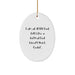 Funny Artist Dad Oval Ornament, Gifts from Men for Artist Friends at Christmas Time, Oval Ornament Art Decor - Image 1