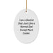 Funny Dentist Gifts for Men - I Am A Dentist Dad Oval Ornament, Christmas Unique Gifts from Dad - Image 1