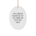 Funny Landscape Designer Gifts, Unique Oval Ornament for Christmas, 'I Am A Landscape Designer Dad. Just Like A Normal Dad Except Much Cooler.' - Image 1