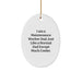 Funny Maintenance Worker Gifts from Dad, Oval Ornament for Maintenance Worker Dad, Christmas Unique Gifts for Him - Image 1