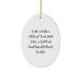Funny Police Officer Dad Gifts, Oval Shaped Ornaments for Christmas Unique Gifts from Husband, Father to Police Officer Men - Image 1