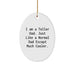 Gifts from Dad to Teller Dad, Oval Ornaments for Christmas Unique Gifts, Funny Teller Dad Quote - Image 1