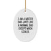 Funny Writer Gifts for Dad, Oval Shape Christmas Ornament, 'I Am A Writer Dad' Quote, Unique White Decorative Hanging Gift - Image 1