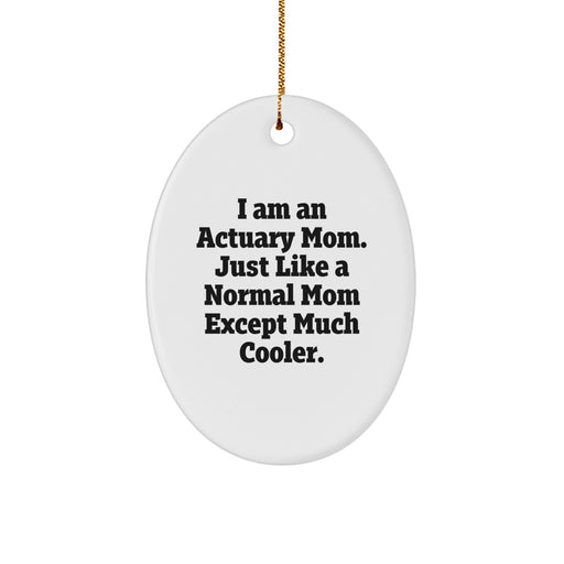 Actuary Mom Christmas Oval Ornament Gifts from Family Friends Colleagues for Actuary Men Women Unique - Image 1