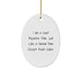 Court Reporter Christmas Unique Gifts from Mom, 'I Am A Court Reporter Mom. Just Like A Normal Mom Except Much Cooler.' Oval Ornament for Court Reporter - Image 1