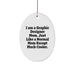 Graphic Designer Mom Oval Ornament, Funny Gift from Friends, Unique Christmas Unique Gifts for Graphic Designer Women - Image 1