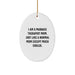 Funny Massage Therapist Mom Oval Ornament, Gifts from Women to Women, Unique Christmas Unique Gifts for Massage Therapist, Oval Shaped Decorations - Image 1