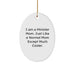 Funny Minister Mom Christmas Oval Ornament Gifts from Family and Friends - Image 1